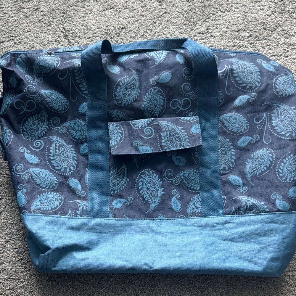 Blue Paisley Tote Bag